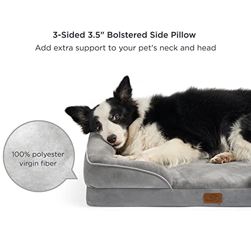 Bedsure Orthopedic Pet Bed - Large Washable Dog Sofa With Supportive Foam, Removable Cover, Waterproof Lining