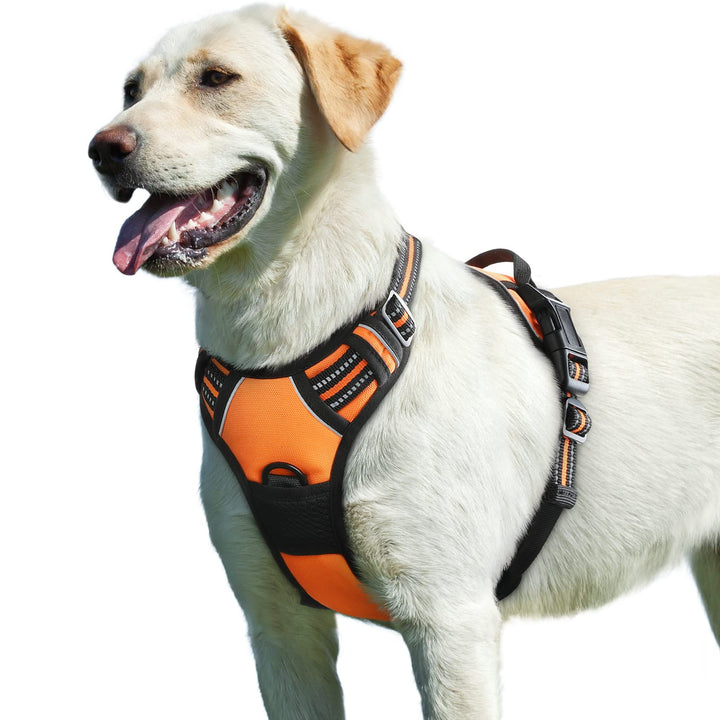 Eagloo Dog Harness for Large Dogs, No Pull Service Vest with Reflective Strips and Control Handle