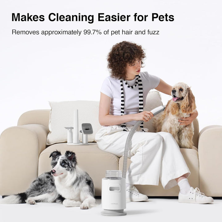 Neakasa by neabot P0 Pro Dog Grooming Vacuum for Shedding, 6.6lbs Lightweight Portable Dog Grooming Kit, Low Noise Dog Clippers, Pet Hair Remover for Dogs Cats