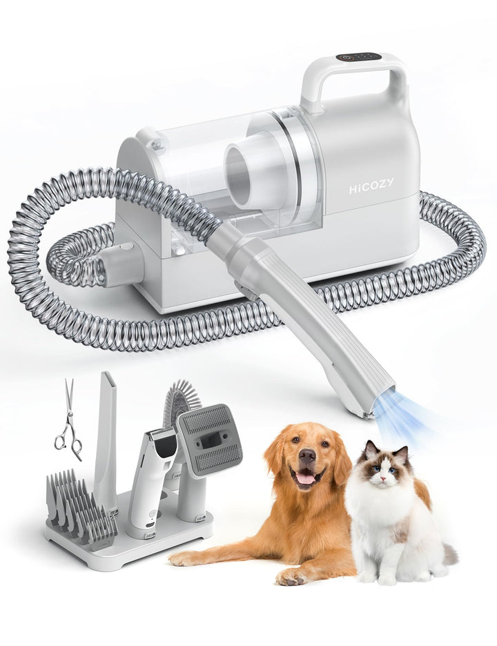HiCOZY S1+ Dog Grooming Kits, Minimum 50dB Pet Friendly Vacuum Machine, 12Kpa/120V Pet Grooming Vacuum