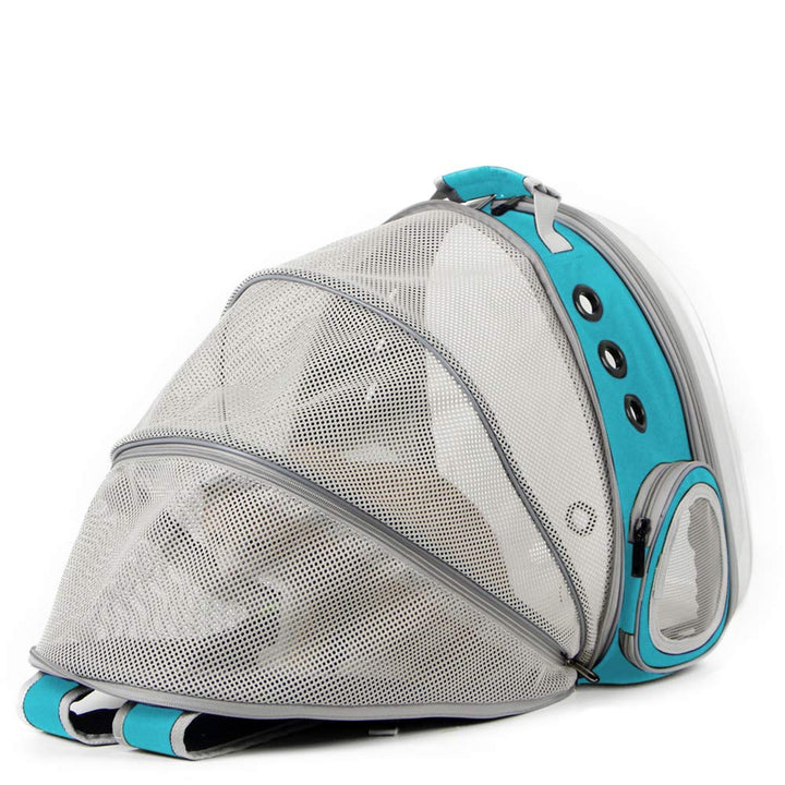 Back Expandable Cat Backpack Carrier, Fit up to 12 lbs, Space Capsule Bubble Window Pet Carrier Backpack for Cat