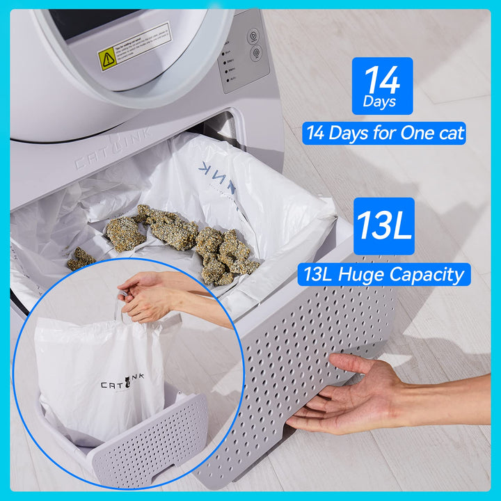 CATLINK Self Cleaning Cat Litter Box, Automatic , Double Odor Removal, Robot Litter Box