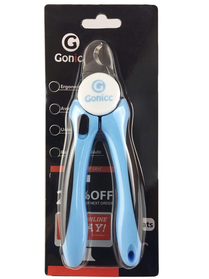 gonicc Dog &amp; Cat Pets Nail Clippers and Grooming Brush. Nail Clippers with Safety Guard to Avoid Overcutting