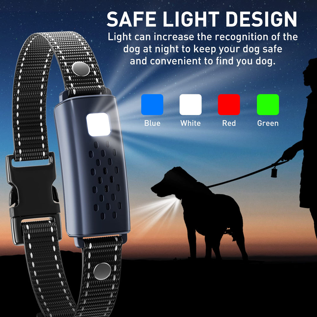 Dog Shock Collar with Flashing Light for Night Walks[2024 Edition],Dog Training Collar